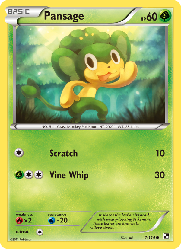 Pansage - Pokémon TCG Card