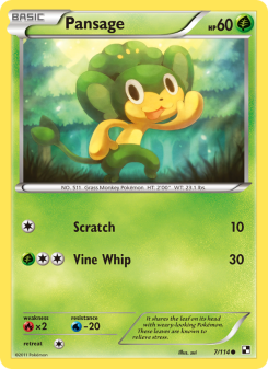 Pansage - pokemon TCG Card