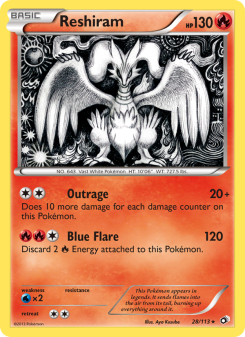 Reshiram - pokemon TCG Card