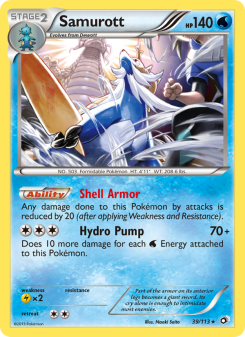 Samurott - pokemon TCG Card