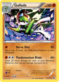 Gallade - pokemon TCG Card