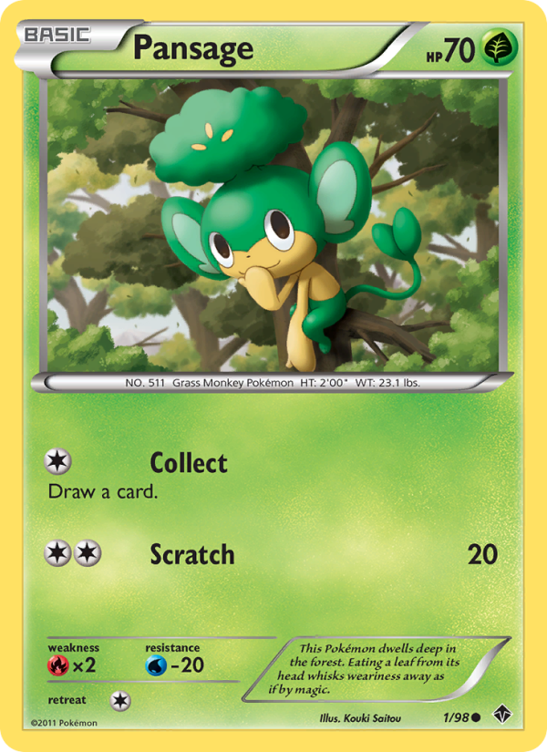 Pansage - Pokémon TCG Card