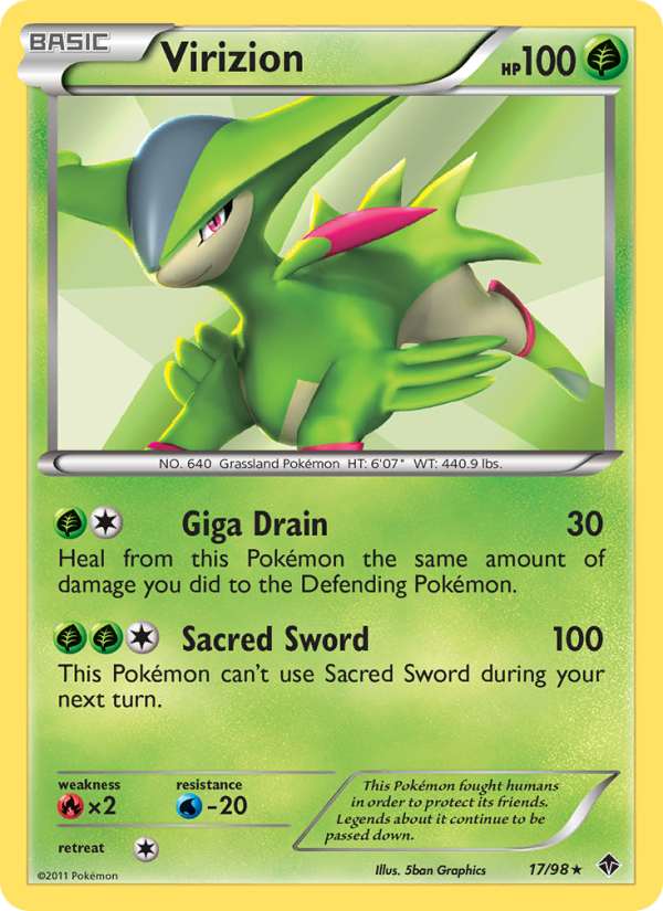 Virizion - Pokémon TCG Card