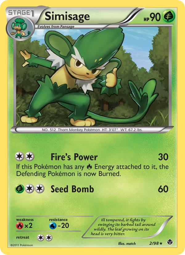 Simisage - Pokémon TCG Card