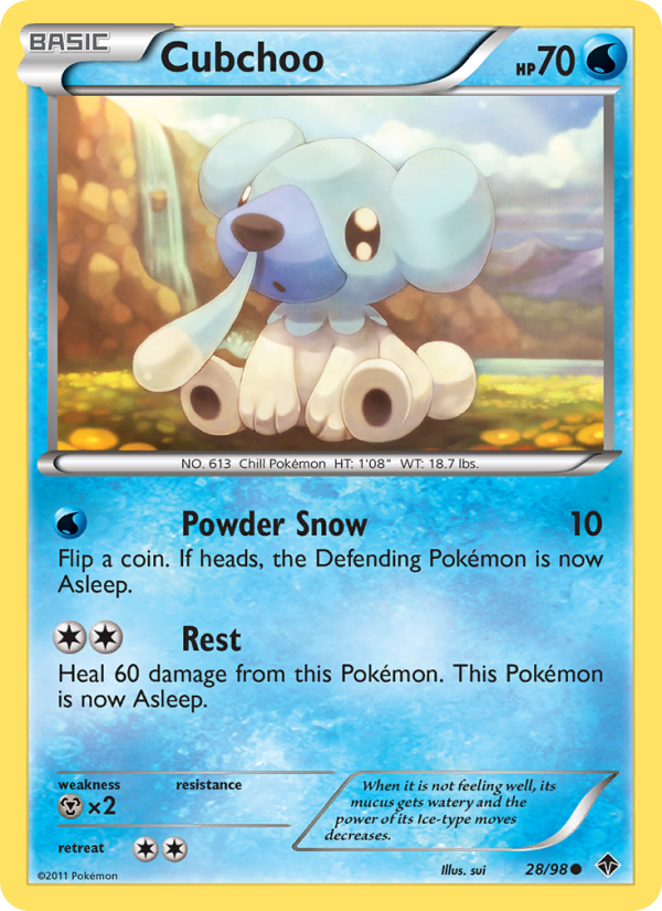 Cubchoo - Pokémon TCG Card
