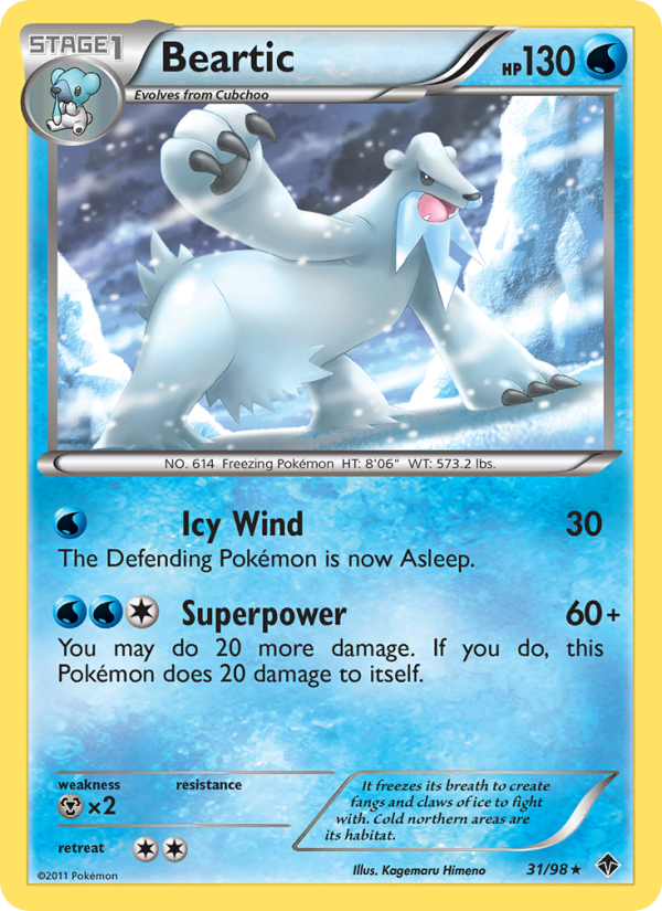 Beartic - Pokémon TCG Card