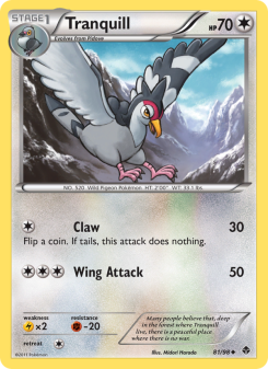 Tranquill - pokemon TCG Card