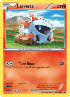 Larvesta - pokemon TCG Card