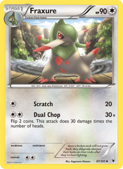 Fraxure - pokemon TCG Card