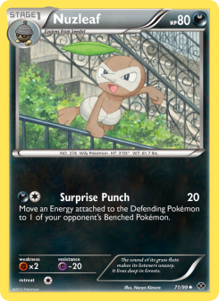 Nuzleaf - pokemon TCG Card