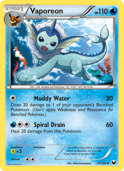 Vaporeon - pokemon TCG Card