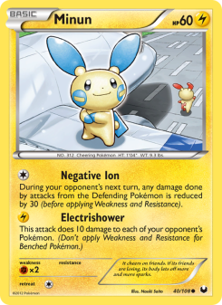 Minun - pokemon TCG Card