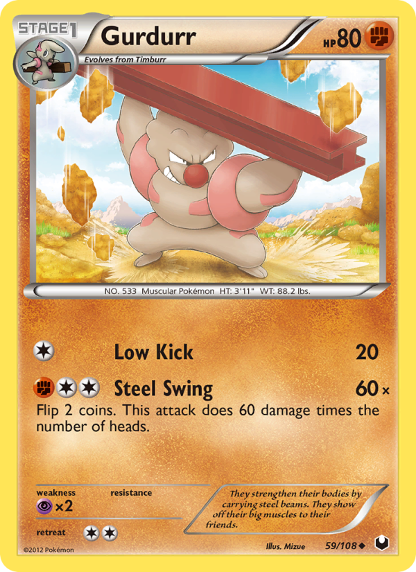 Gurdurr - Pokémon TCG Card