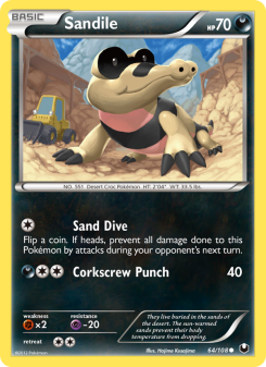 Sandile - pokemon TCG Card
