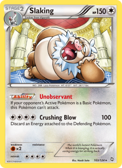 Slaking - pokemon TCG Card