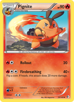 Pignite - pokemon TCG Card