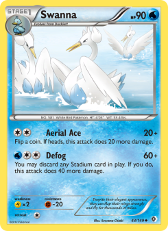 Swanna - pokemon TCG Card