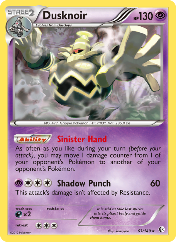 Dusknoir - Pokémon TCG Card