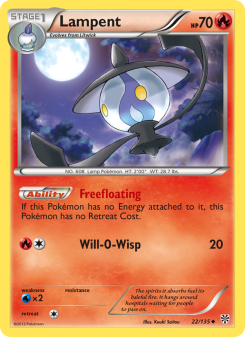 Lampent - pokemon TCG Card