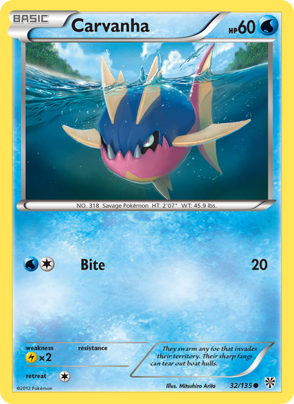 Carvanha - Pokémon TCG Card