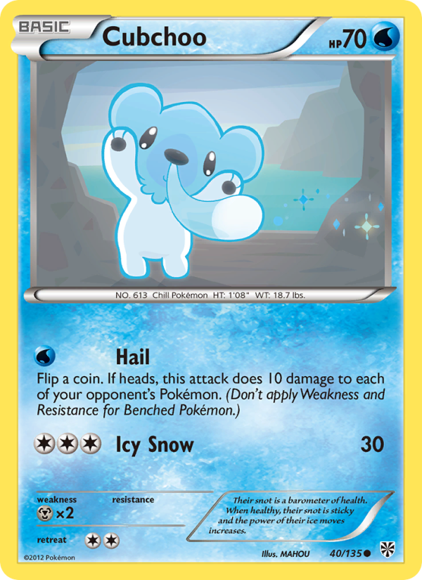 Cubchoo - Pokémon TCG Card