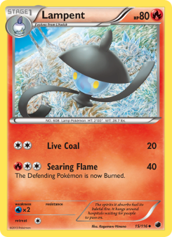 Lampent - pokemon TCG Card