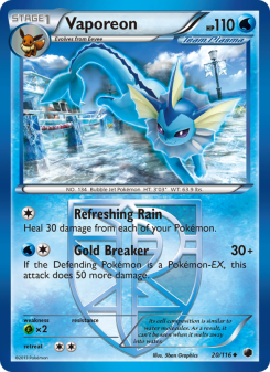 Vaporeon - pokemon TCG Card