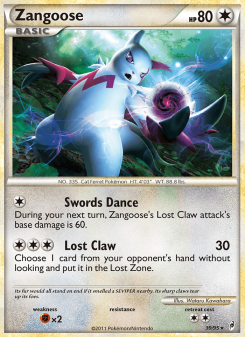 Zangoose - pokemon TCG Card