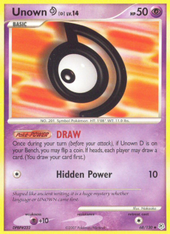 Unown D - pokemon TCG Card