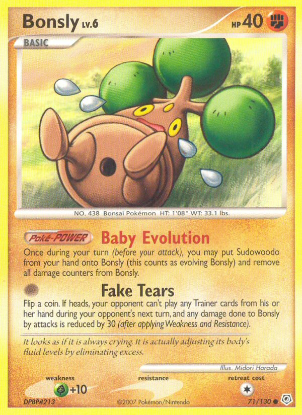 Bonsly - Pokémon TCG Card