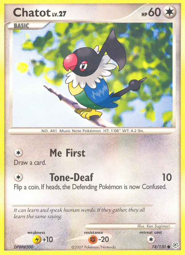 Chatot - Pokémon TCG Card
