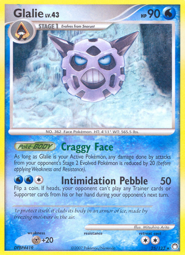 Glalie - Pokémon TCG Card