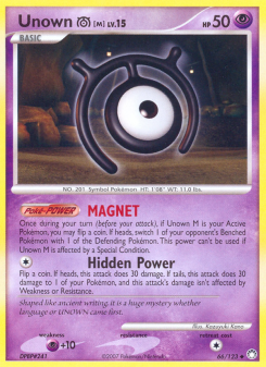 Unown M - pokemon TCG Card