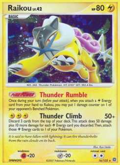 Raikou - pokemon TCG Card