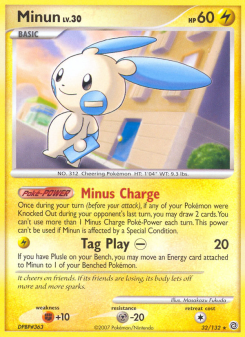 Minun - pokemon TCG Card