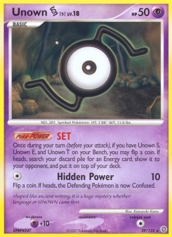 Unown S - pokemon TCG Card