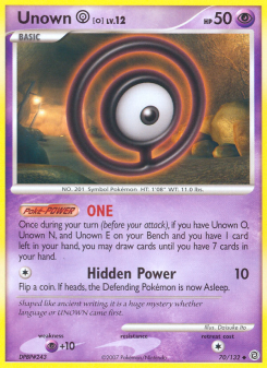 Unown O - pokemon TCG Card