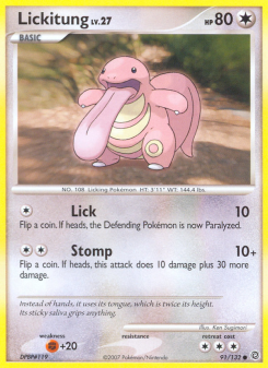 Lickitung - pokemon TCG Card