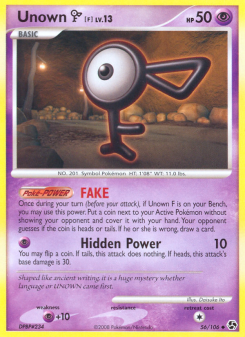 Unown F - pokemon TCG Card