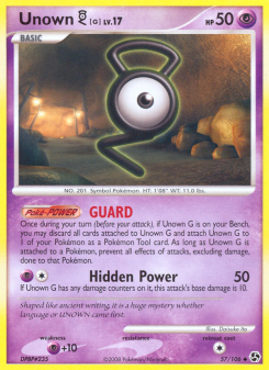 Unown G - pokemon TCG Card