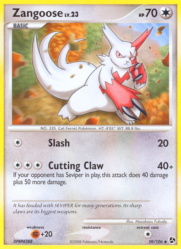 Zangoose - Pokémon TCG Card