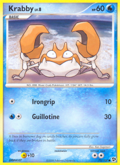 Krabby - pokemon TCG Card