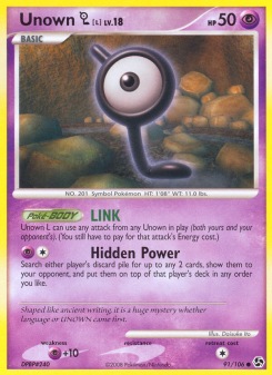 Unown L - pokemon TCG Card