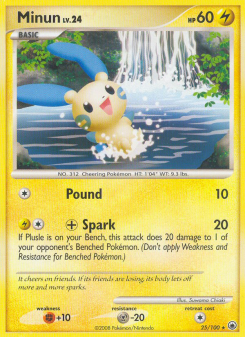 Minun - pokemon TCG Card