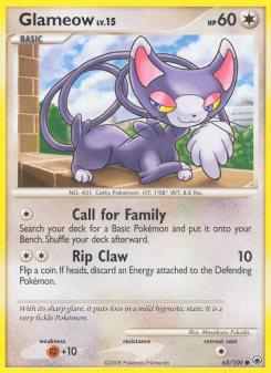 Glameow - pokemon TCG Card