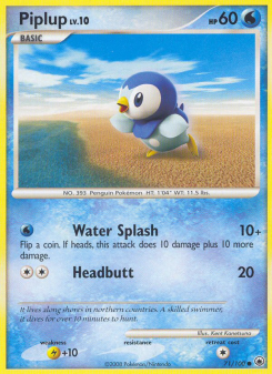 Piplup - pokemon TCG Card