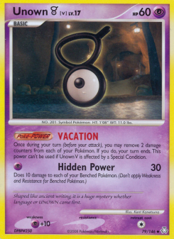 Unown V - pokemon TCG Card