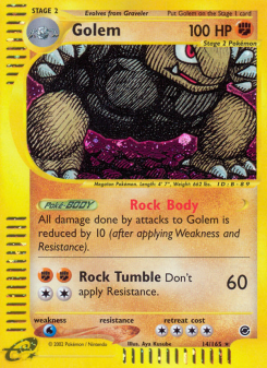 Golem - pokemon TCG Card