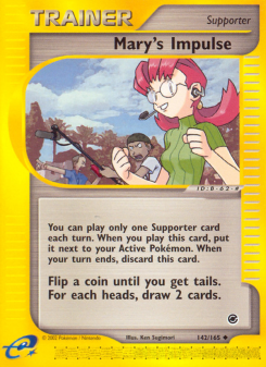 Mary's Impulse - pokemon TCG Card