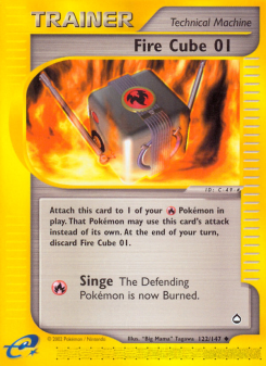 Fire Cube 01 - pokemon TCG Card